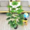 Большое искусственное веерообразное растение с 9-18 листьями, пальмовое искусственное растение, рождественский декор
