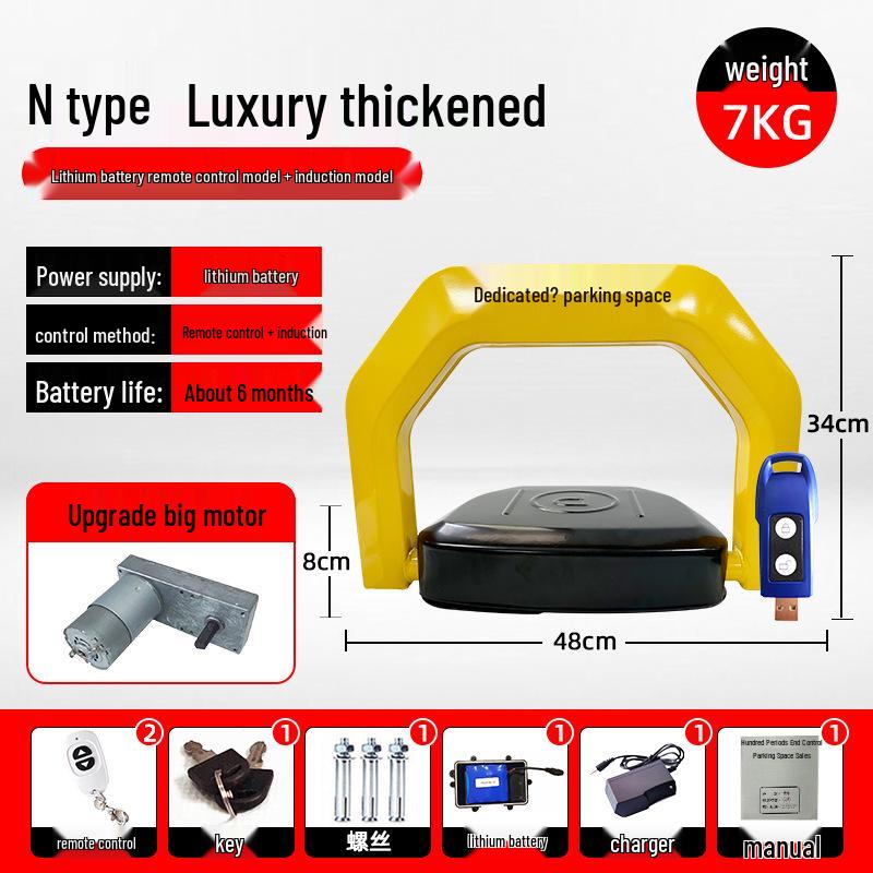 Smart Bluetooth-Enabled Waterproof Parking Space Lock with Remote Control and Sensor