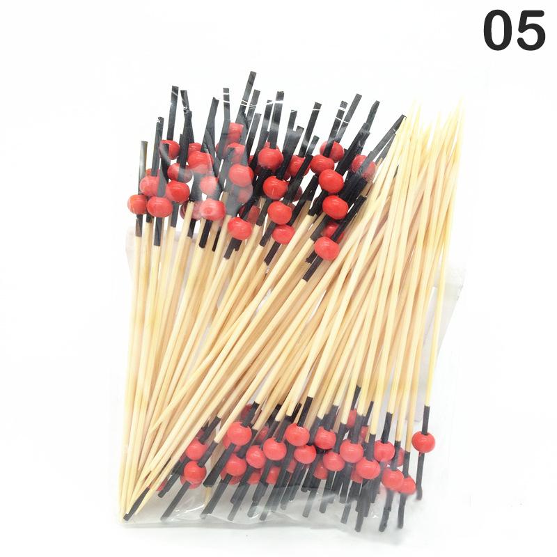 Одноразовые бамбуковые шпажки для еды Шведский стол Кекс Вилка для фруктов Торт для вечеринки Десерт Салат Овощные палочки Зубочистка Шпажка