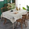 Living Room Dining Table Printing Cloth Tablecloth Supply White Modern Simple Household Decoration Round Table Cloth