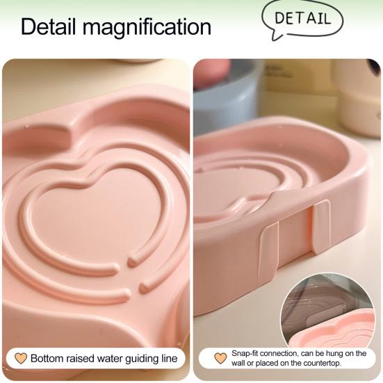 Держатель для мыльницы с быстросохнущим дизайном, противоскользящим основанием, функциональный держатель для мыла, пластиковая мыльница, декор для ванной