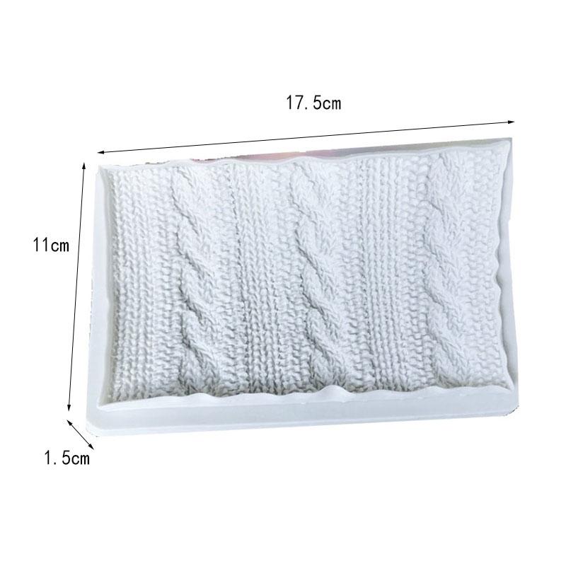 Sweater Pattern Knitting Texture Woolen Yarn Shape Silicone Mold Fondant Tools