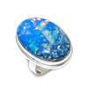 Blue Triplet Opal Gemstone 925 Sterling Silver Jewelry Ring Size 8