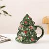 Керамическая чашка для молока, милая новогодняя елка на Хэллоуин, многоразовая кружка для напитков, многофункциональная, для кофе и чая, горячая