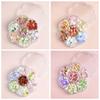Pink Rose Flower Rose Nail Decorations Mixed Pearl Beads Rose Nail Rhinestones  Nail Salon