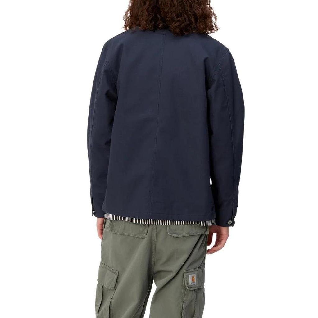 Carhartt WIP Однотонная куртка с воротником на пуговицах Мужские куртки I015261-B89-01