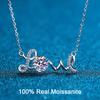 Муассанит 1CT ожерелье Lab Diamond Forever Love кулон ожерелье для женщин девочек юбилей свадьба Рождественский подарок ювелирные изделия