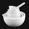 Non-Slip Base Ceramic Grinder White Ceramic Stoneware Durable Spice Grinder  Kitchen Tool