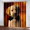 3D Print Cheap Modern Animal Dog Cute Semi Blackout Polyester Kids Window Curtain In the Living Room Bedroom Home Decor Hooks