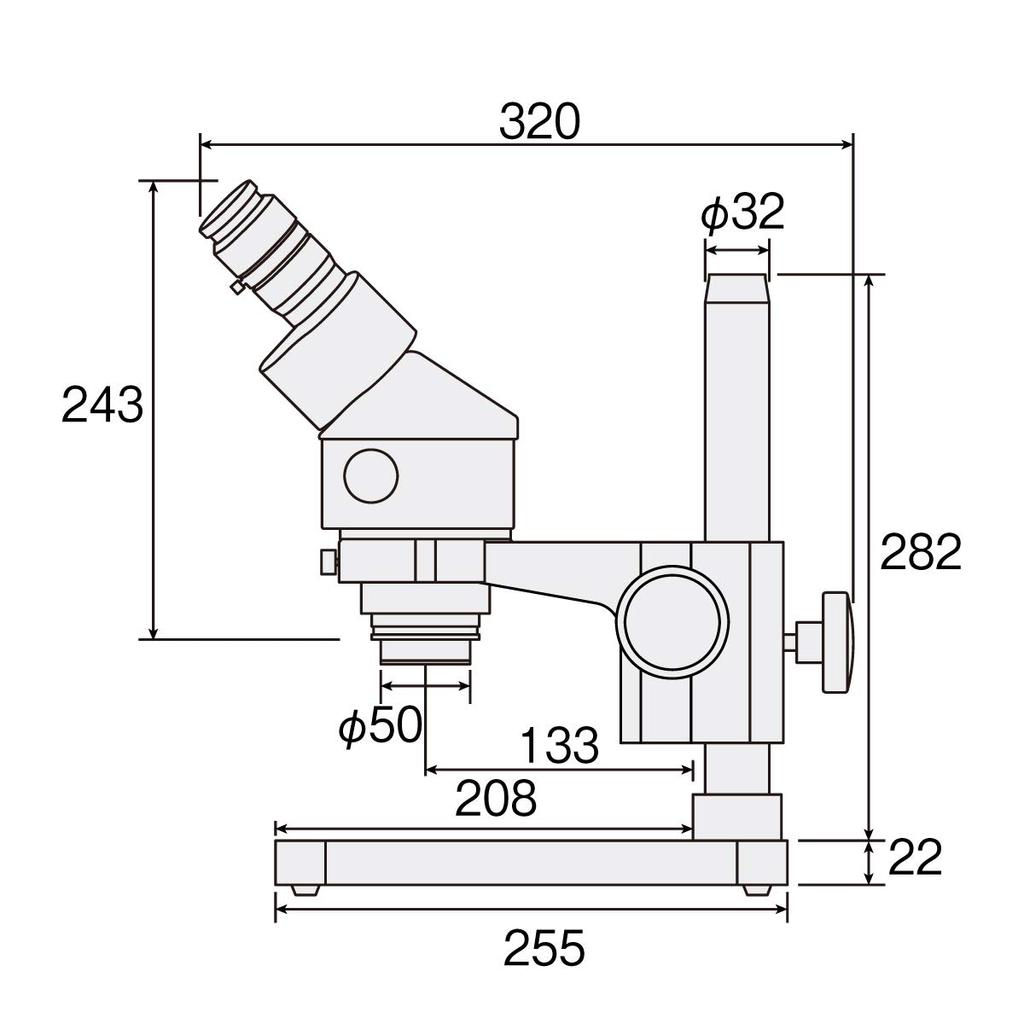 HOZAN Stereo Microscope Zoom Type Working Distance 84mm Bright and Easy To See Image Magnification 7~45x L-46