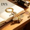 Fashion Purse Decoration Rhinestone Bee Keychain for Women, Bing Alloy Car Decorative Backpack Accessory Key Ring, Accessories Handbags Backpacks