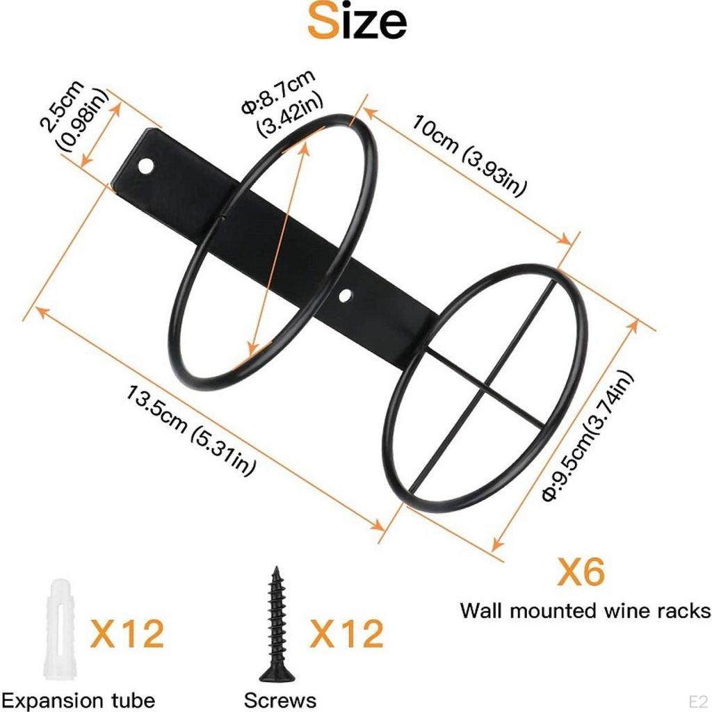 2x Настенная винная полка Дисплей Стойка Органайзер Держатель с винтами для бара