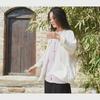 Mori Girl Linen Loose Cardigan: Artistic Batwing Top, Airy Spring & Autumn Women's Button Jacket