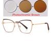 0 -0.5 -0.75 To -6.0 Metal Steampunk Hexagon Prescription Glasses Myopia Blue Light Blocking Student Dioptric Glasses Women