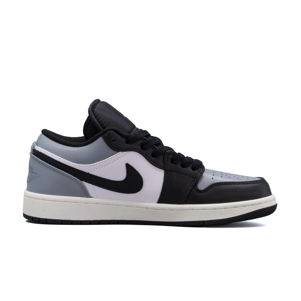 Jordan Air Jordan 1 Кожаные Амортизация Устойчивые к истиранию Низкие Винтажные Баскетбольные Кроссовки Унисекс Черно-серые 553558-081(Team1104SBOX)