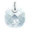 [G1198] - Серебряный кулон "Линда" серебристо-белый (родиевое покрытие) - 15х15 мм