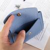 Многофункциональный кошелек-застежка квадратный короткий держатель для кредитных карт простой кожаный кошелек для монет женский