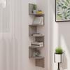 VidaXL Wall Corner Shelf Concrete Grey 19x19x123cm Engineered Wood 326835