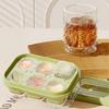 Easy Release Press Ice Maker Box with Cover for Home Drinks Space-Saving Stackable Household Food-Grade Ice Tray for Kitchen Convenience