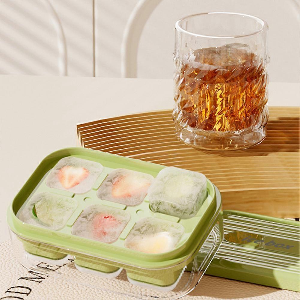 Easy Release Press Ice Maker Box with Cover for Home Drinks Space-Saving Stackable Household Food-Grade Ice Tray for Kitchen Convenience