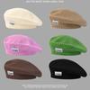 Knitted Autumn Winter Hat Plain Beret Hats Vintage England Berets Warm Wool Beanie Hat Women Girl Street Cap Lady Berets Caps
