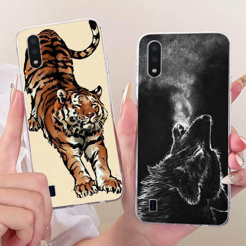 Для чехла Samsung Galaxy A01 Чехол M01 SM-A015F Funda Модный Мультяшный Дракон Мягкий Тонкий Силиконовый Бампер Для Samsung A01 Core Coque