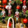 12Pcs Nutcracker Wooden Decorative Set - Christmas Gift, Party Decoration And Home Decor