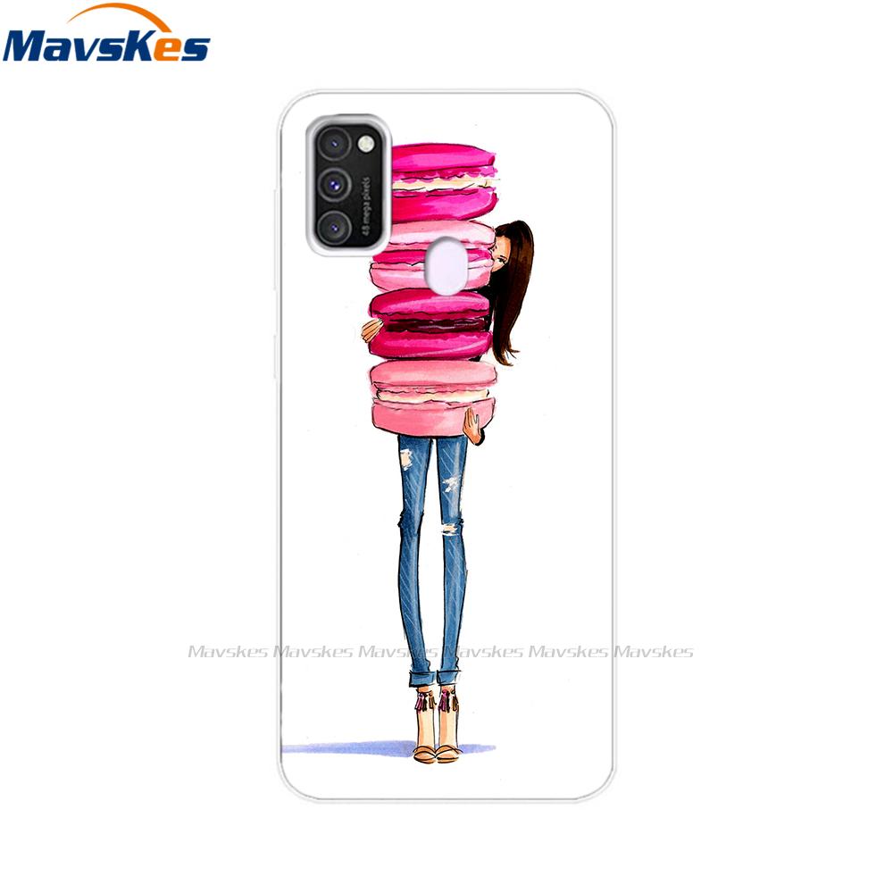 Чехол для Samsung Galaxy M21 Задняя крышка Мягкий силиконовый TPU Чехол для телефона Для Samsung Galaxy M20 M21 M30 M30s M31 Чехол Защитный бампер