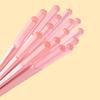 5Pairs/Set Lovely Pink Chopsticks Set Japanese Style Dishwasher-safe Alloy Chopsticks Food Non-slip Chopsticks Kitchen Supplies