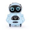 Mini English Robot Toy, White, Sings, Dances, and Reacts To English Words, Perfect for Kids, Pocket-Sized, Birthday Gift (Blue)