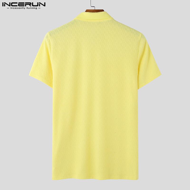 INCERUN Мужские летние футболки с круглым вырезом и коротким рукавом, повседневные, облегающие, офисные, топы