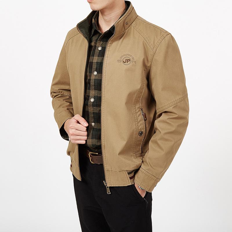 Весенние и осенние куртки Slim-Fit Jackets Модные повседневные двусторонние мужские топы