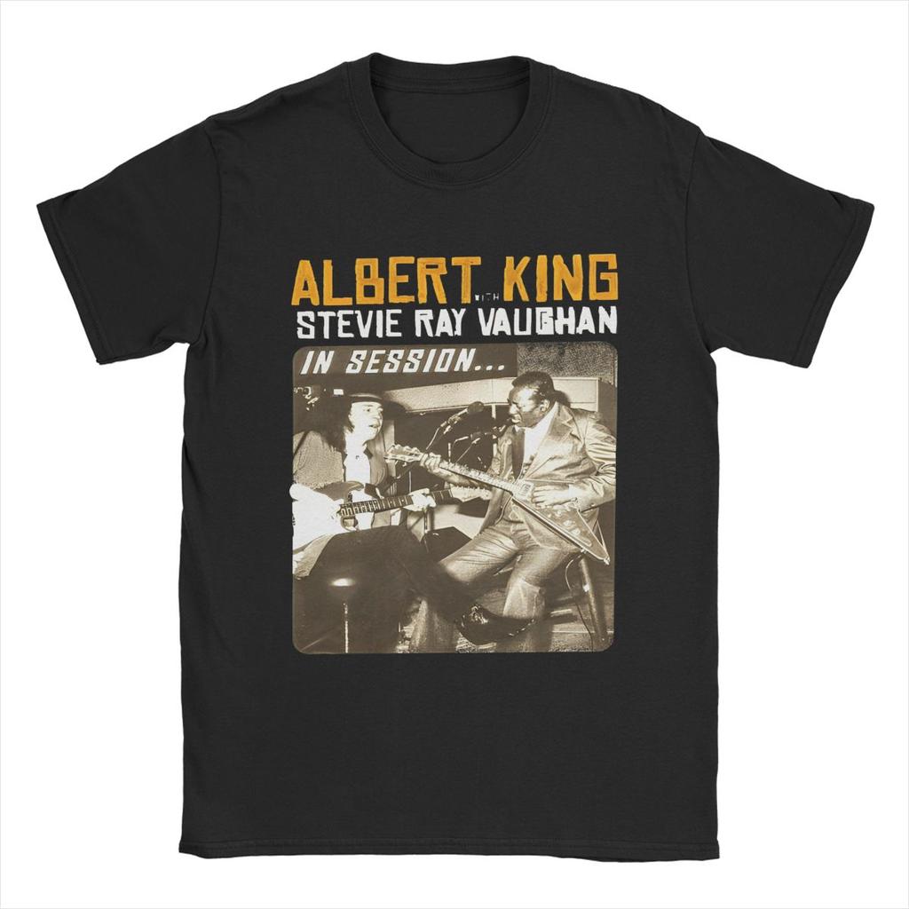 Albert King Stevie Ray Vaughan Apparel T-Shirt for Men Women Funny Cotton Graphic Print Clothes