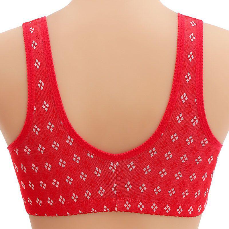 Front Buckle Large Size Thin Section No Steel Ring Women's Gathered Underwear Anti-sagging Breast-receiving Bra