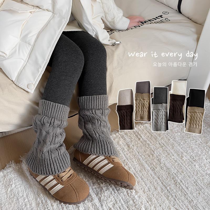 Модные женские гетры с подкладкой из флиса, вязаные косами, пэчворк - Теплые брюки из толстой шерсти ягненка с вертикальной полоской