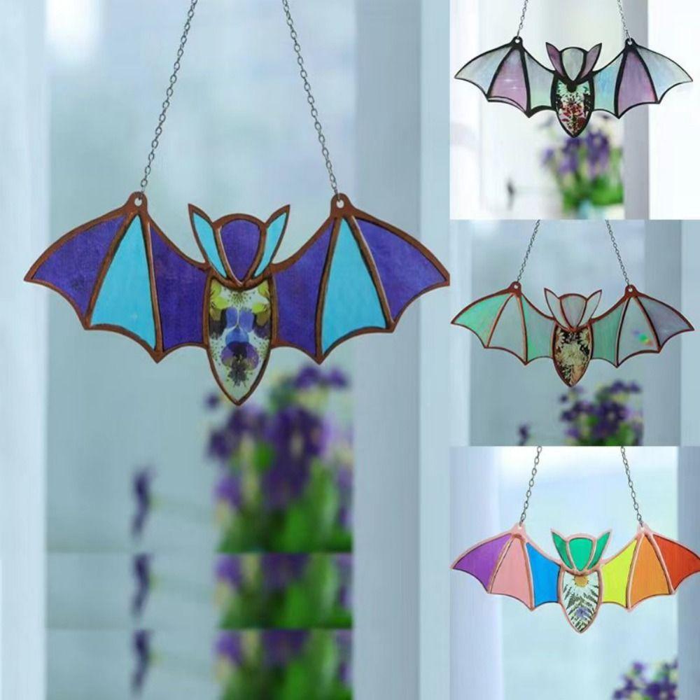 Wall Art Halloween Acrylic Bat Bat Shaped Wall Hanging Bat Halloween Bat Pendant  Window Hanging