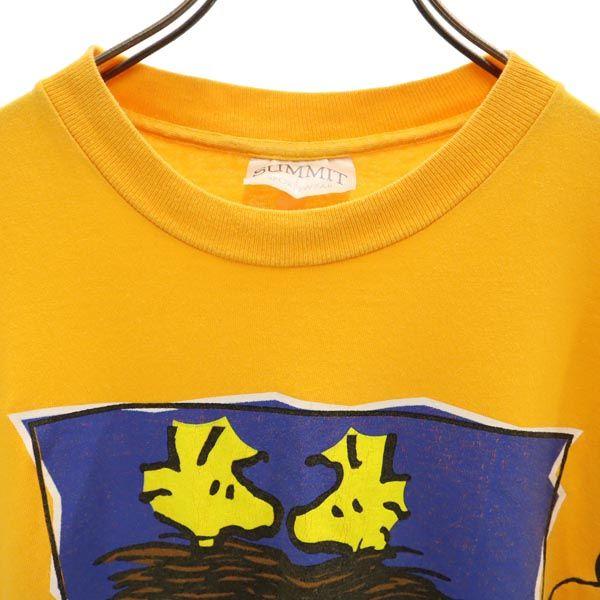 Summit 90-е Сделано в США Старая футболка с принтом Снупи и Вудстока с коротким рукавом Мужская Б/У