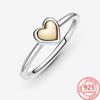 Классическое кольцо из стерлингового серебра 925 пробы, куполообразное золотое кольцо в форме сердца, обручальное кольцо для женщин, модные ювелирные изделия