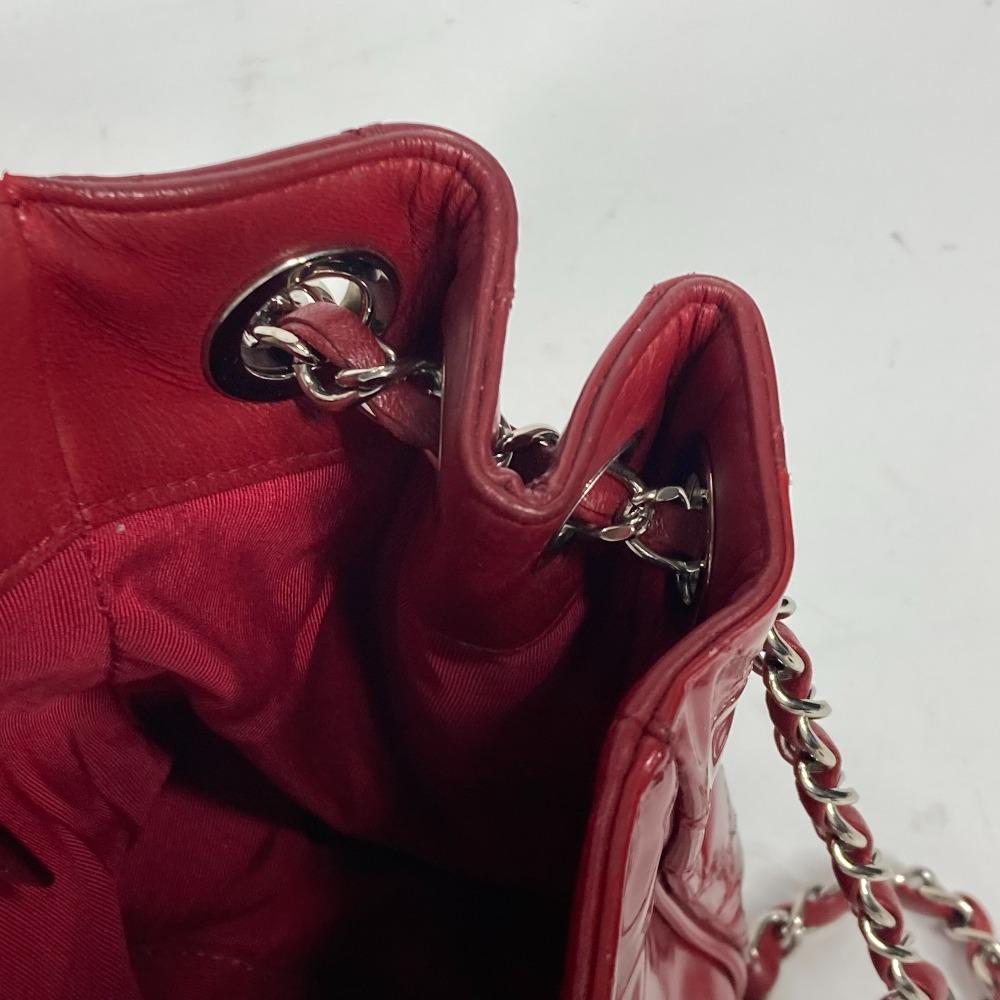 CHANEL CC Mark Lipstick Double Chain Crossbody Flap Bag Shoulder Bag Red/pink