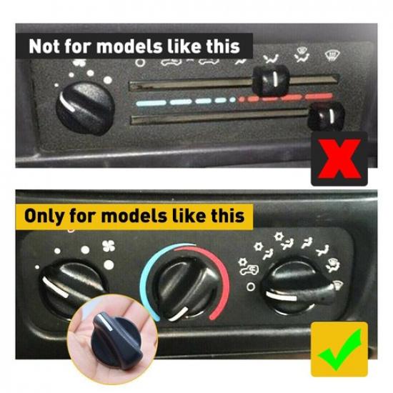 Control Knob Fan Heater A/C Climate Switch Control 3pcs 1999-2003 For Dodge Ram
