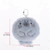 Metal Ring Seal Doll Pendant Fluffy Soft Seal Plush Key Ring Seal Plush Keychain  Women Girls