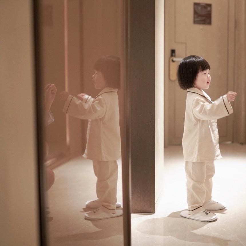 Весенне-осенние простые свободные пижамные комплекты для маленьких мальчиков и девочек, однотонная хлопковая одежда для сна с длинными рукавами для малышей, костюмы из 2 предметов, От 0 до 5 лет