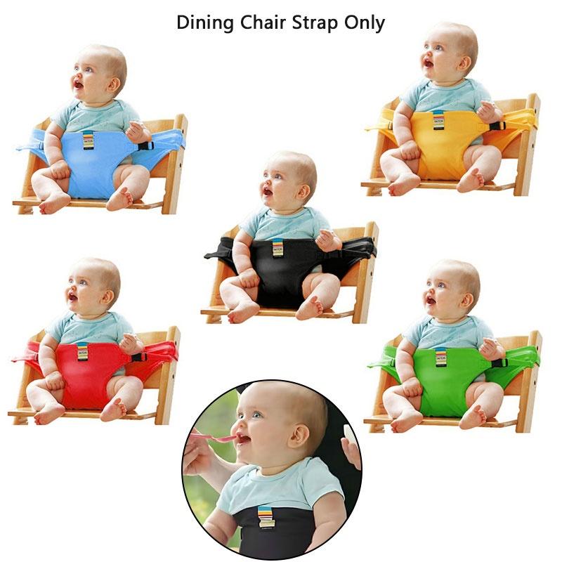 Складной детский безопасный стульчик для кормления с портативным дизайном и полиэстеровой тканью ярких цветов