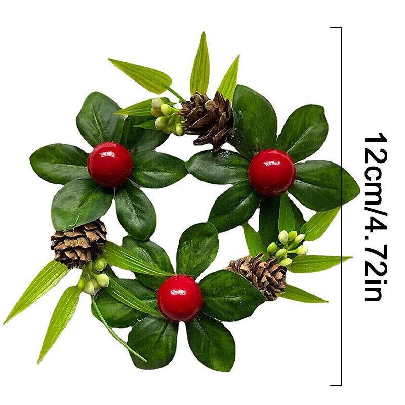 Christmas Window Berry Pine Small Wreath Hanging Decorations XMAS Home Garland