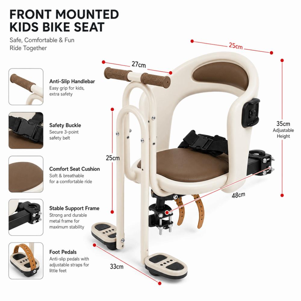 Pedal Child Bicycle Seat Armrest Front Child Seat for MTB Universal Child Safety Seat  Cycling
