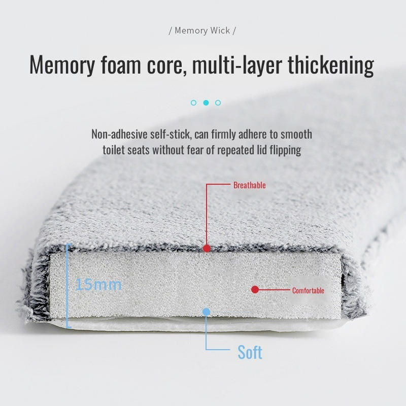 Утолщенная подушка для сиденья унитаза Мягкая набивная накладка на сиденье унитаза для домашнего комфорта
