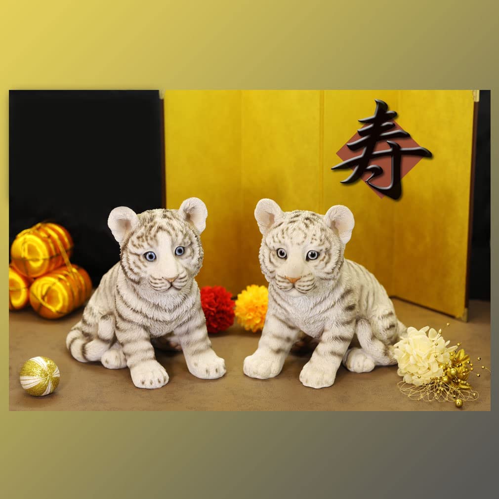 Devalier ca225w Статуэтка тигра Белый тигр из смолы Подарок Идеальный подарок [Подлинный продукт]