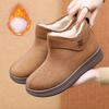Женские большого размера на мягкой подошве с пряжкой и стремешком на одну ногу, зимние теплые меховые ботинки-дутики, утепленные подкладкой ботильоны, нескользящие походные спортивные хлопковые ботинки