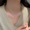 High-end hot-selling new accessories light luxury lip chain rhombus pendant s925 sterling silver necklace women's versatile