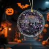 Pumpkin Witch Decoration Halloween Hanging Ornament 2D Flat Acrylic Pendant